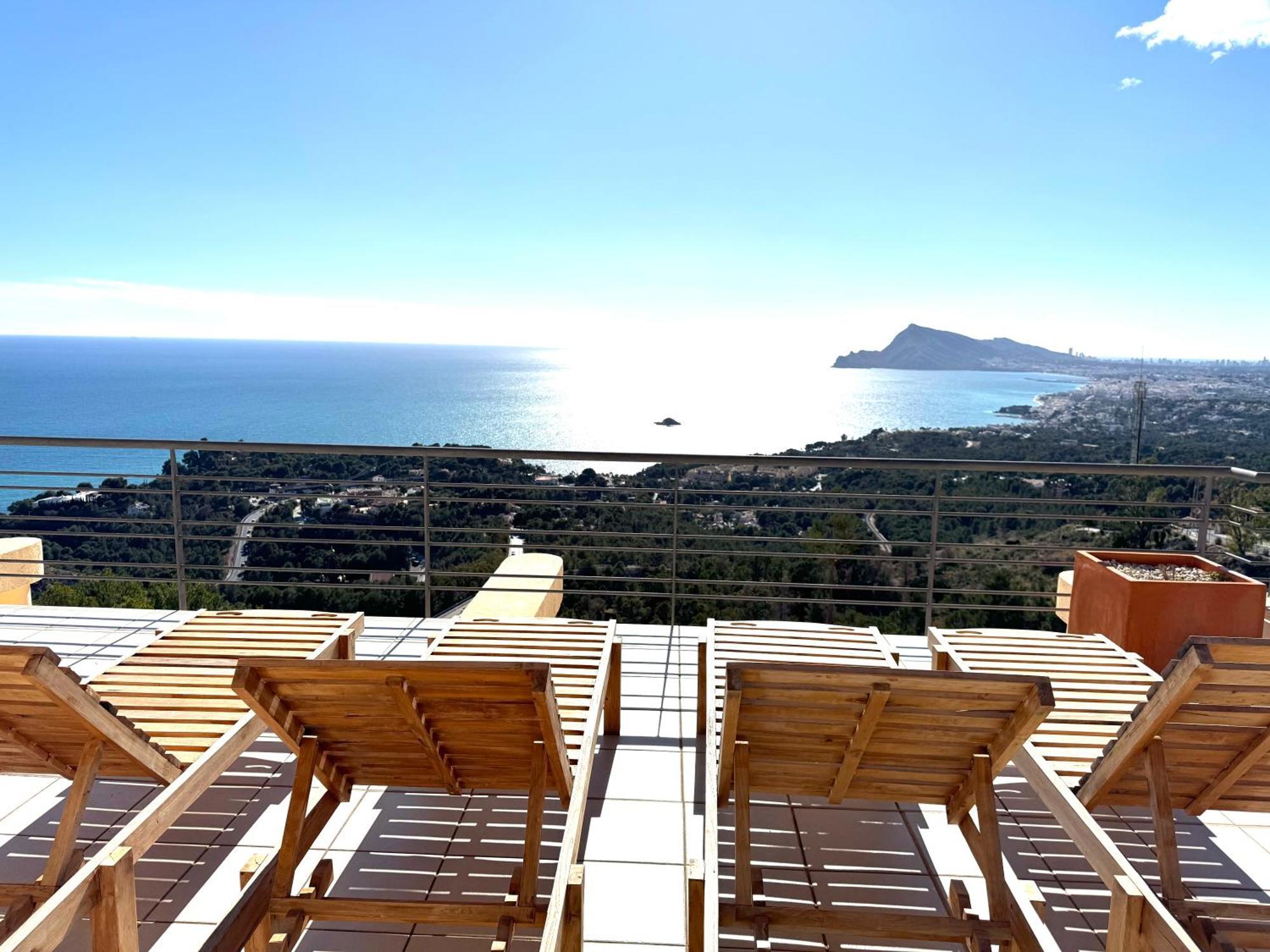 Seaview 6Br Villa With Private Pool Altea Bagian luar foto